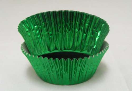 Dark Green Foil Cupcake Papers - Click Image to Close